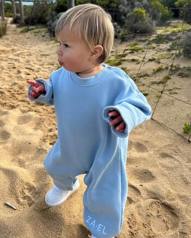 Blue Tracksuit Romper