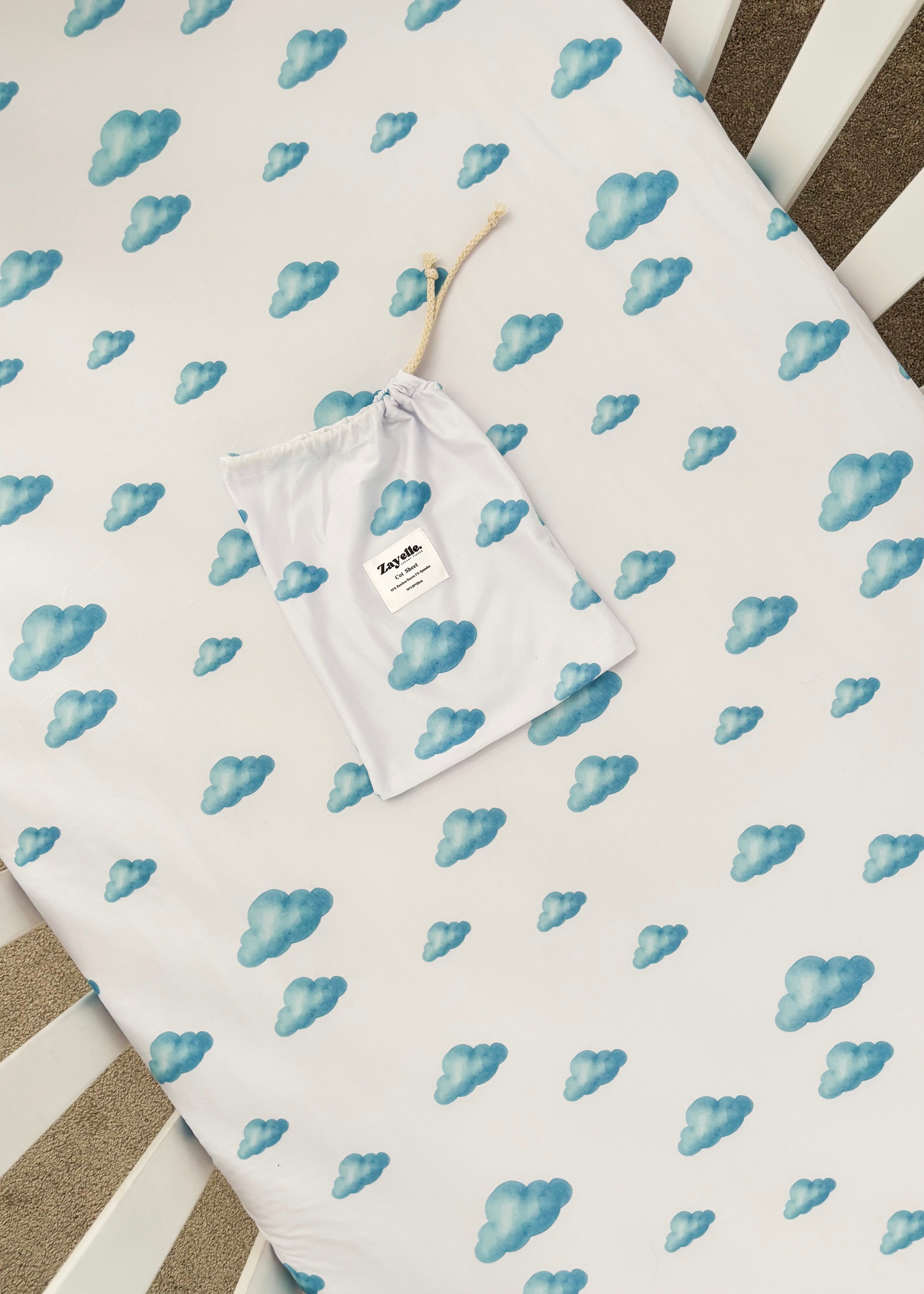 Clouds - Fitted Cot Sheet