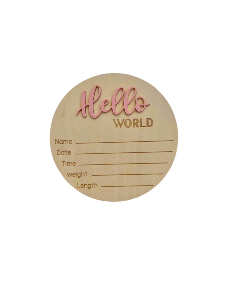 Hello World Announcement Plaque