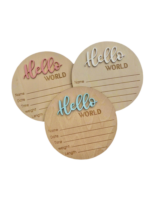 Hello World Announcement Plaque