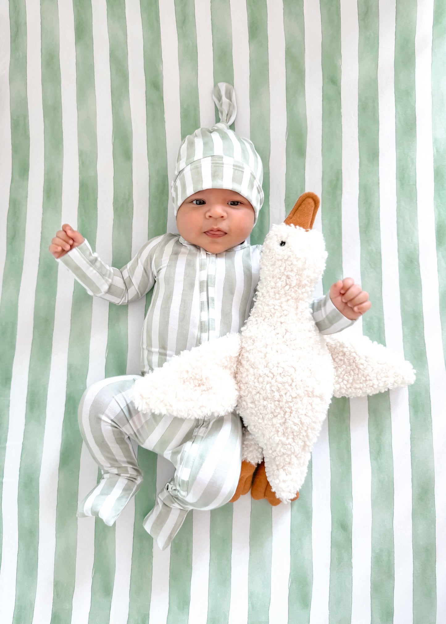 Sage Stripe - Growsuit