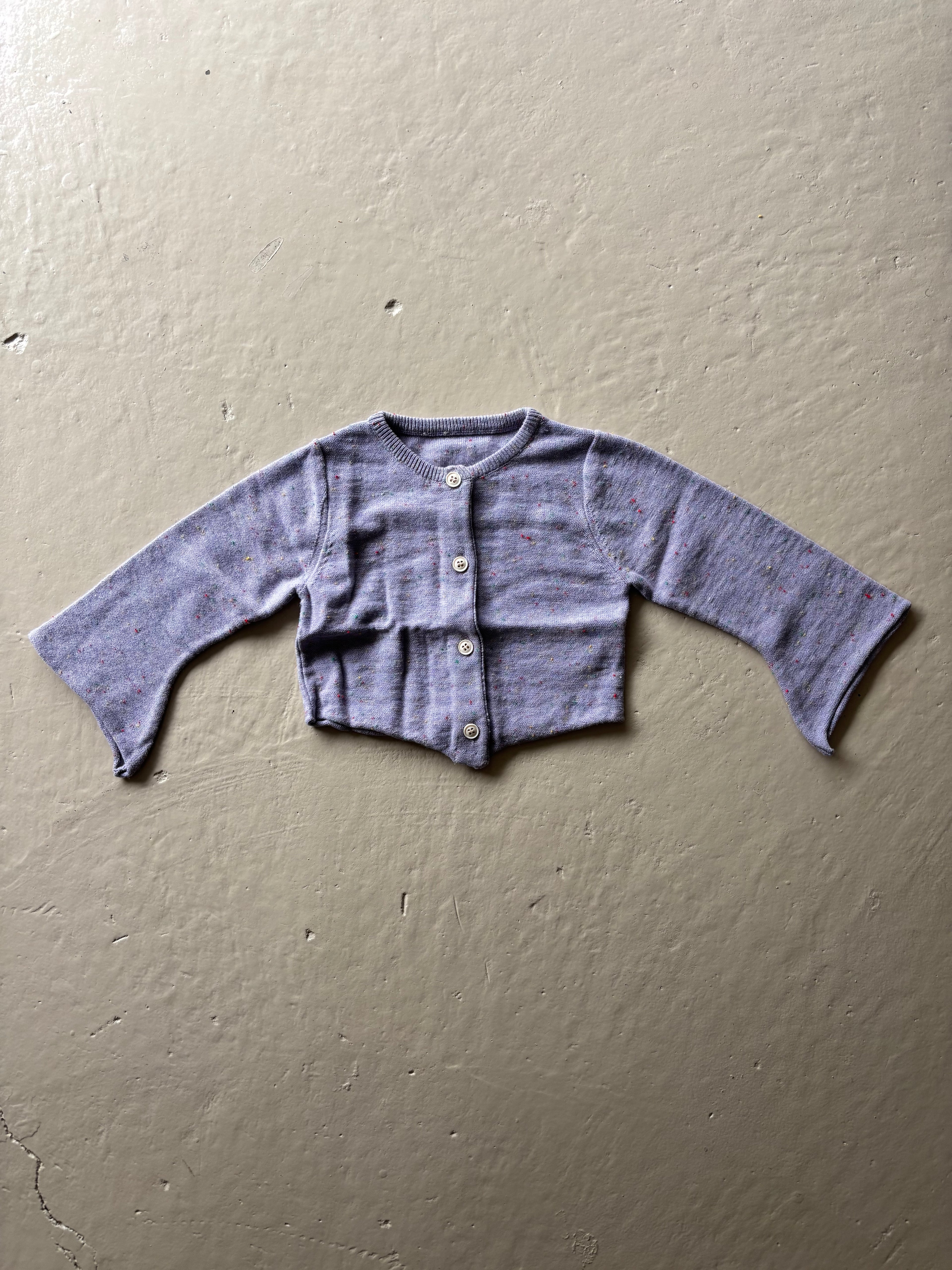 Cropped Cardigan - Purple
