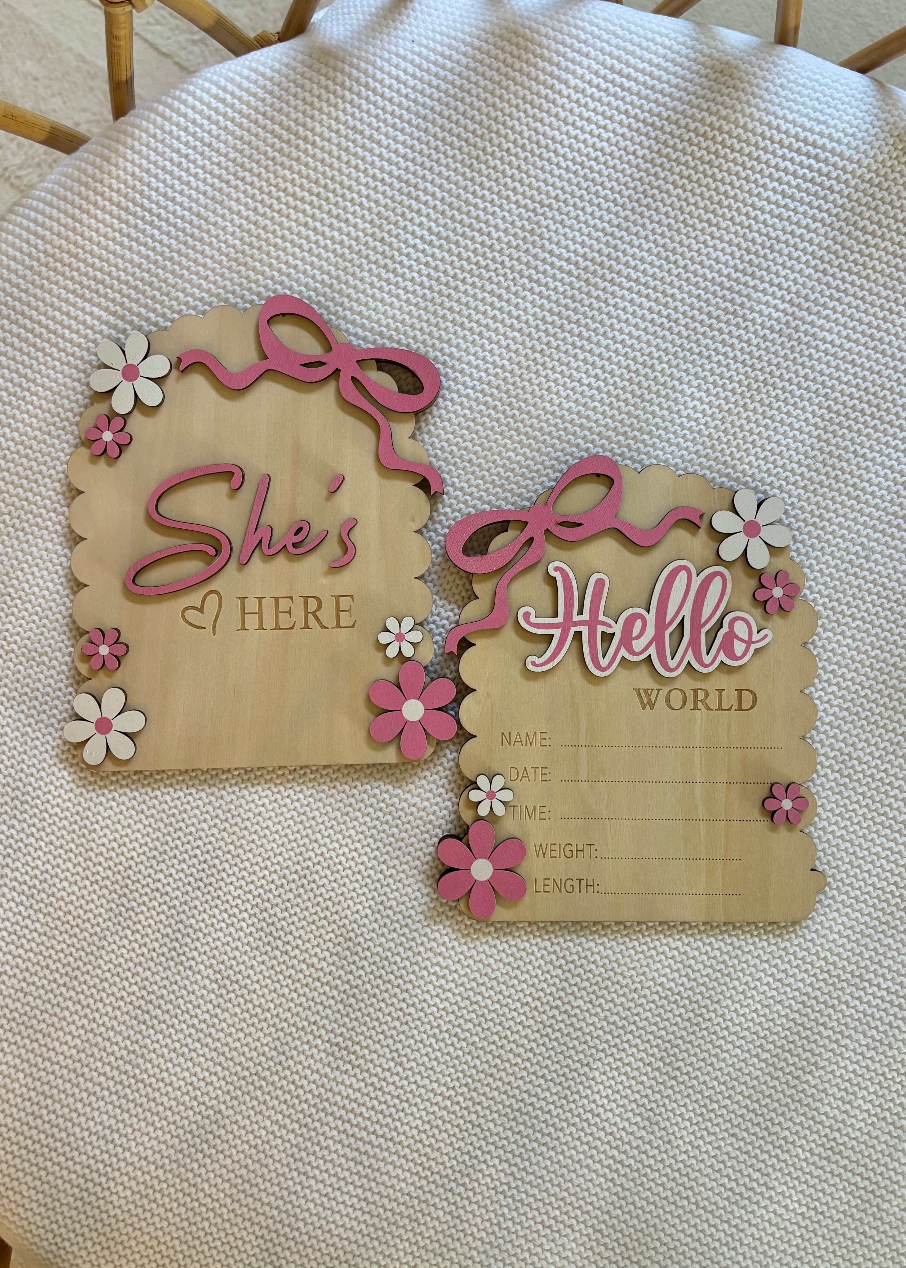 Announcement Plaque Double Sided