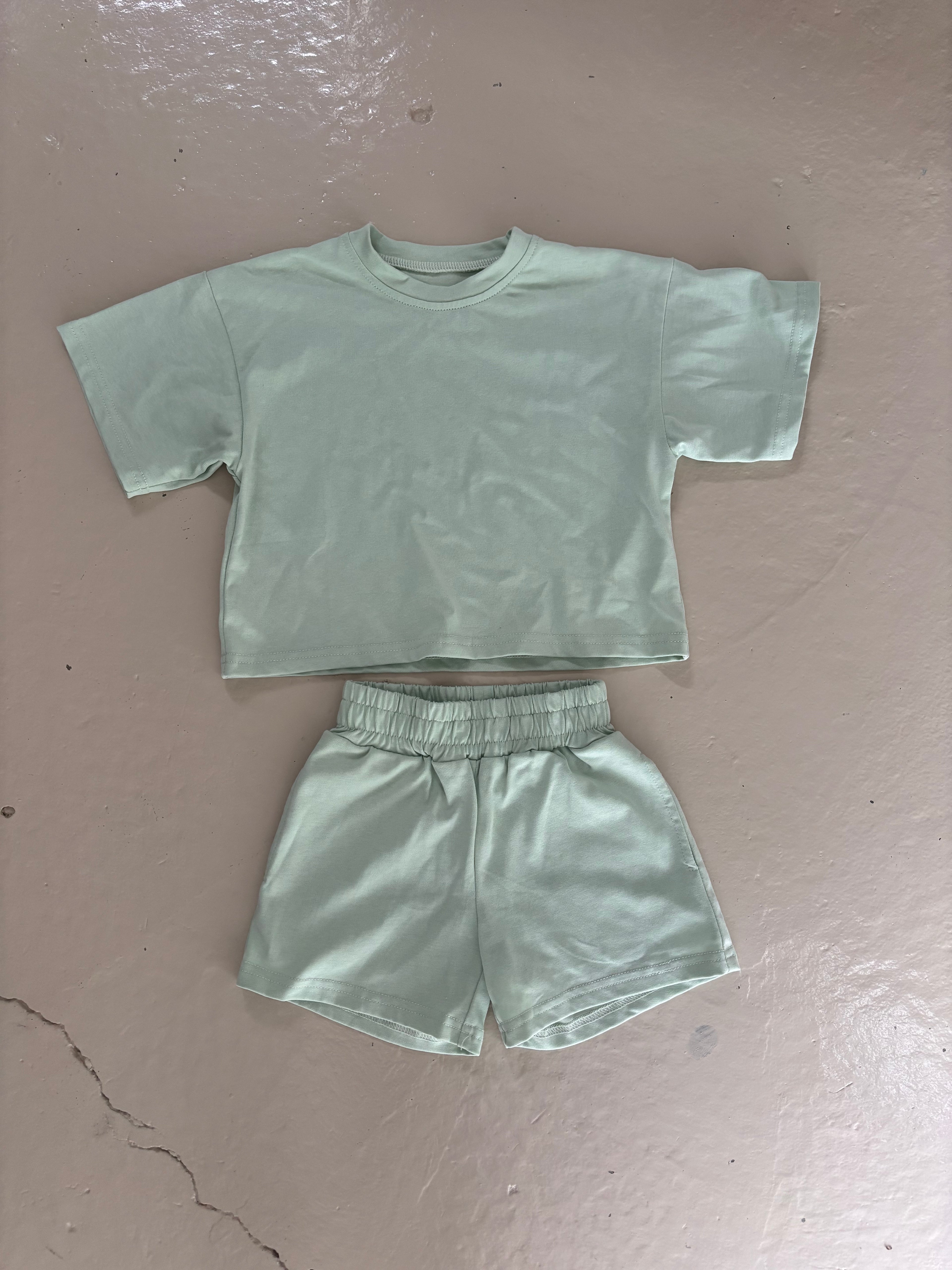 T-Shirt / Shorts Set - Sage