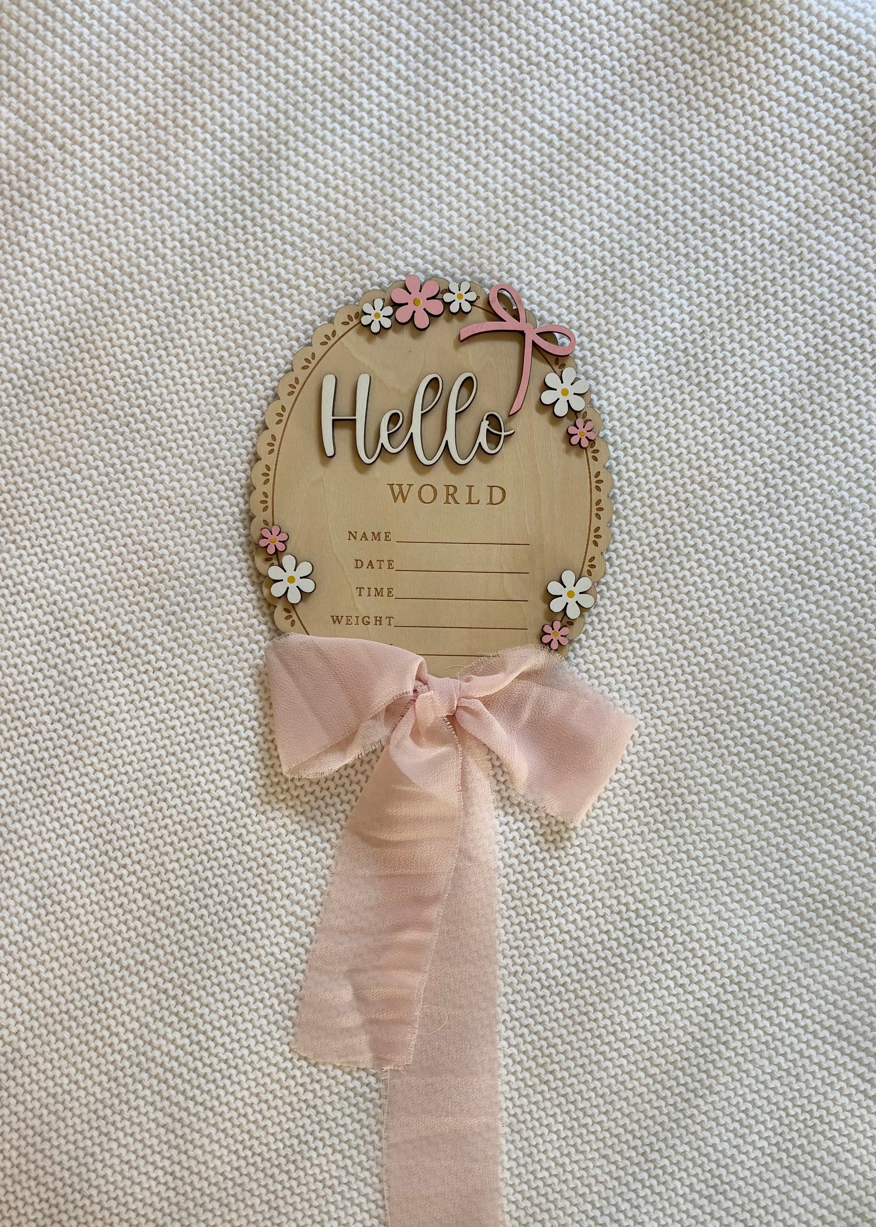 Announcement Plaque - Baby Girl
