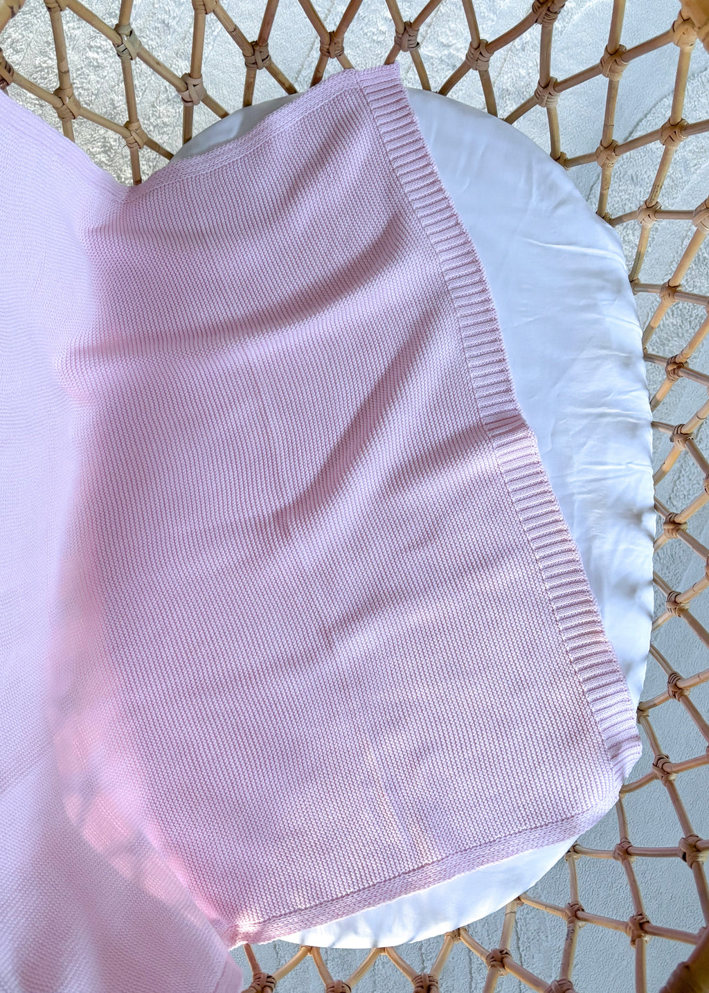 Signature Knitted Blanket - Blush