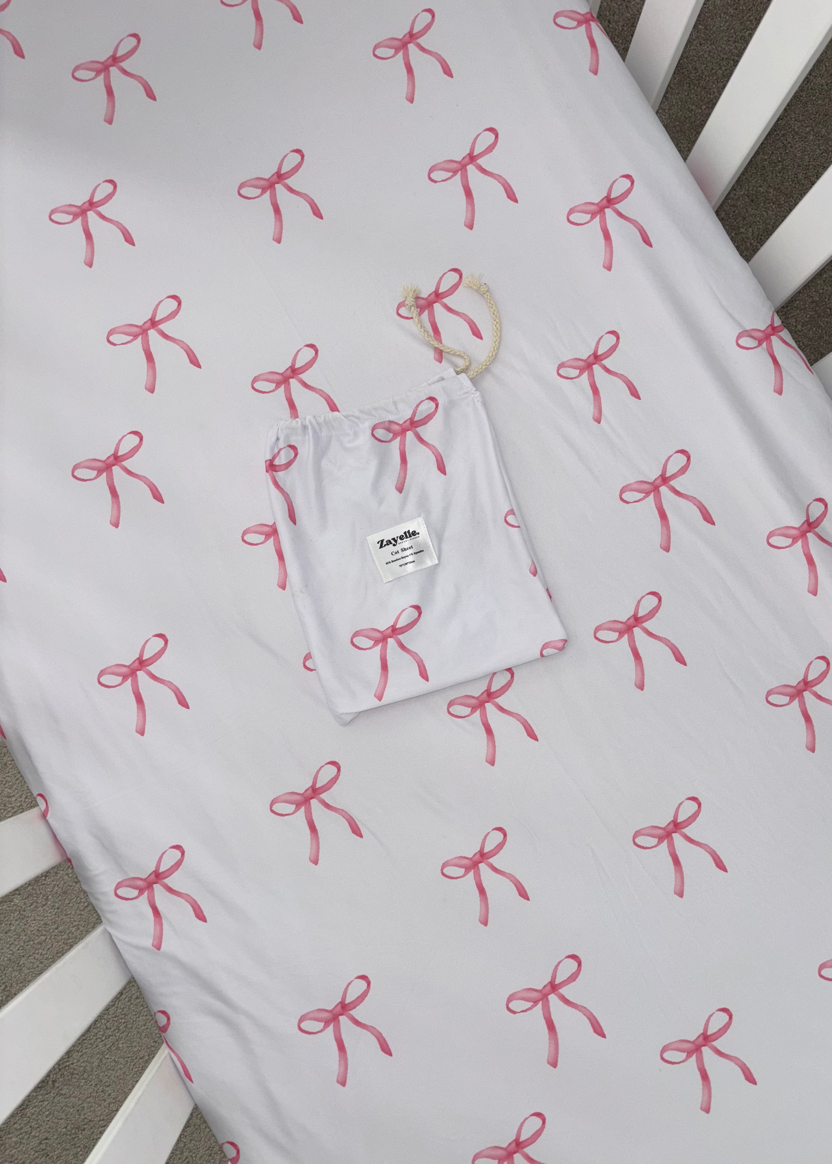 Bows - Fitted Cot Sheet