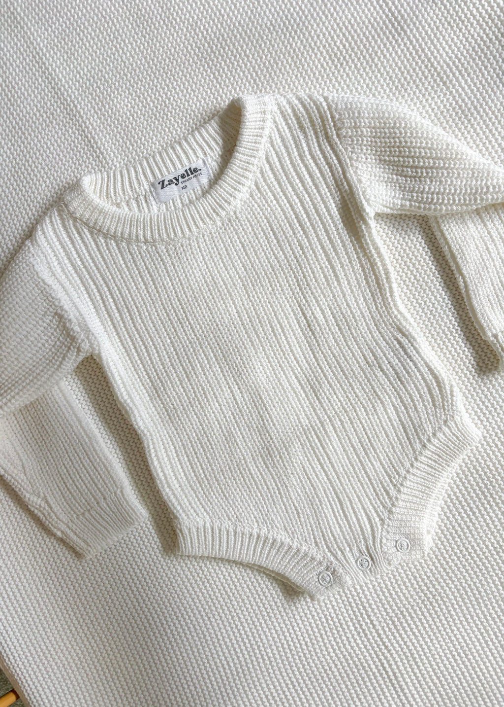 Knitted Bodysuit - Milk