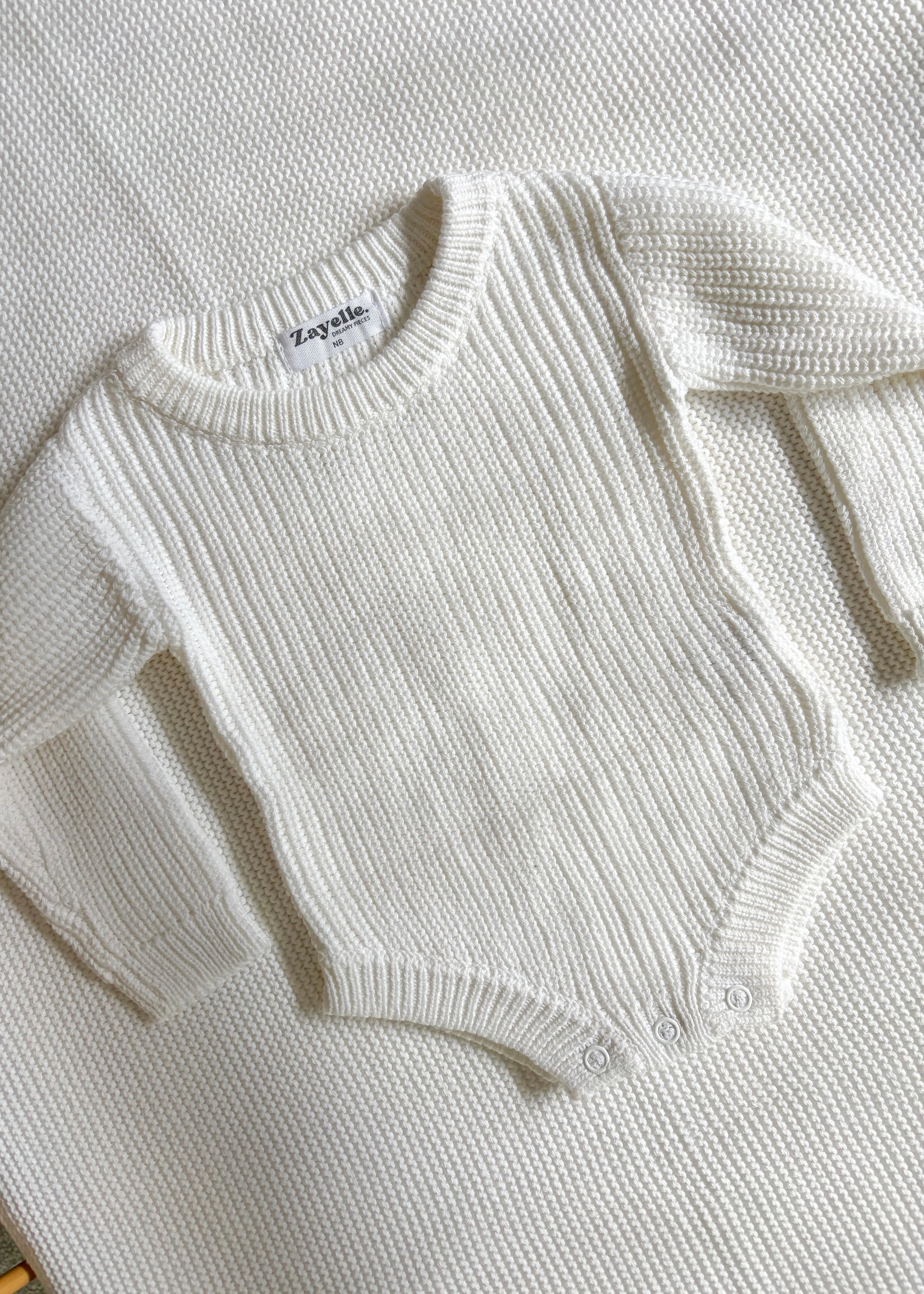 Knitted Bodysuit - Milk