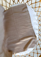 Signature Knitted Blanket - Latte