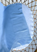 Signature Knitted Blanket - Blue
