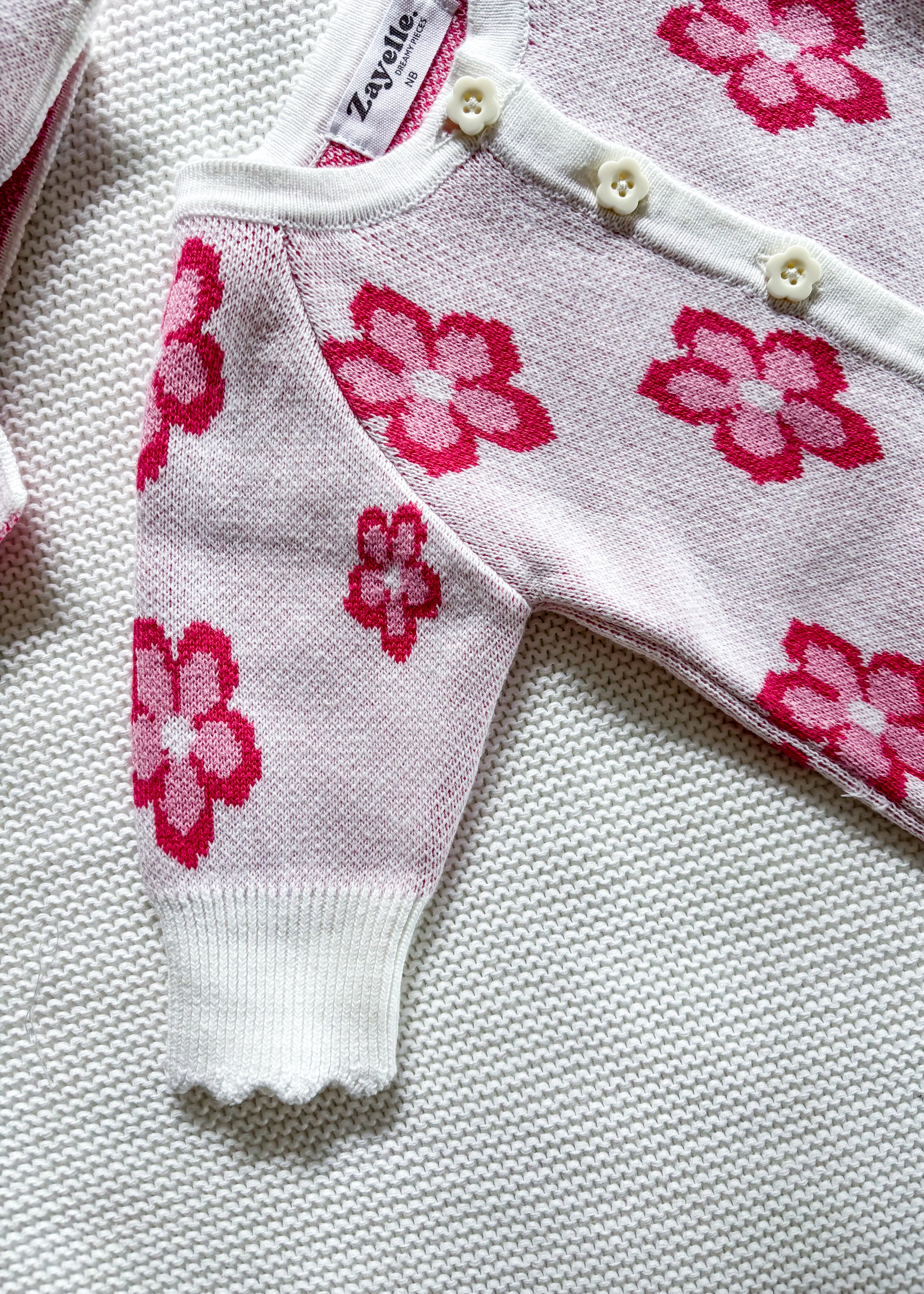 Knitted Romper - Floral