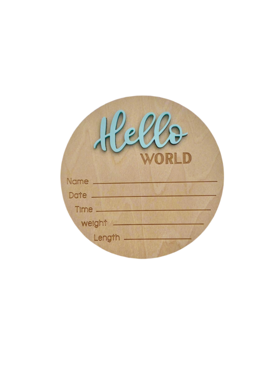 Hello World Announcement Plaque