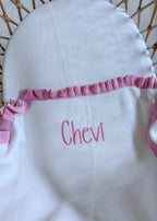 Frill Knitted Blanket - Milk / Fairy Floss