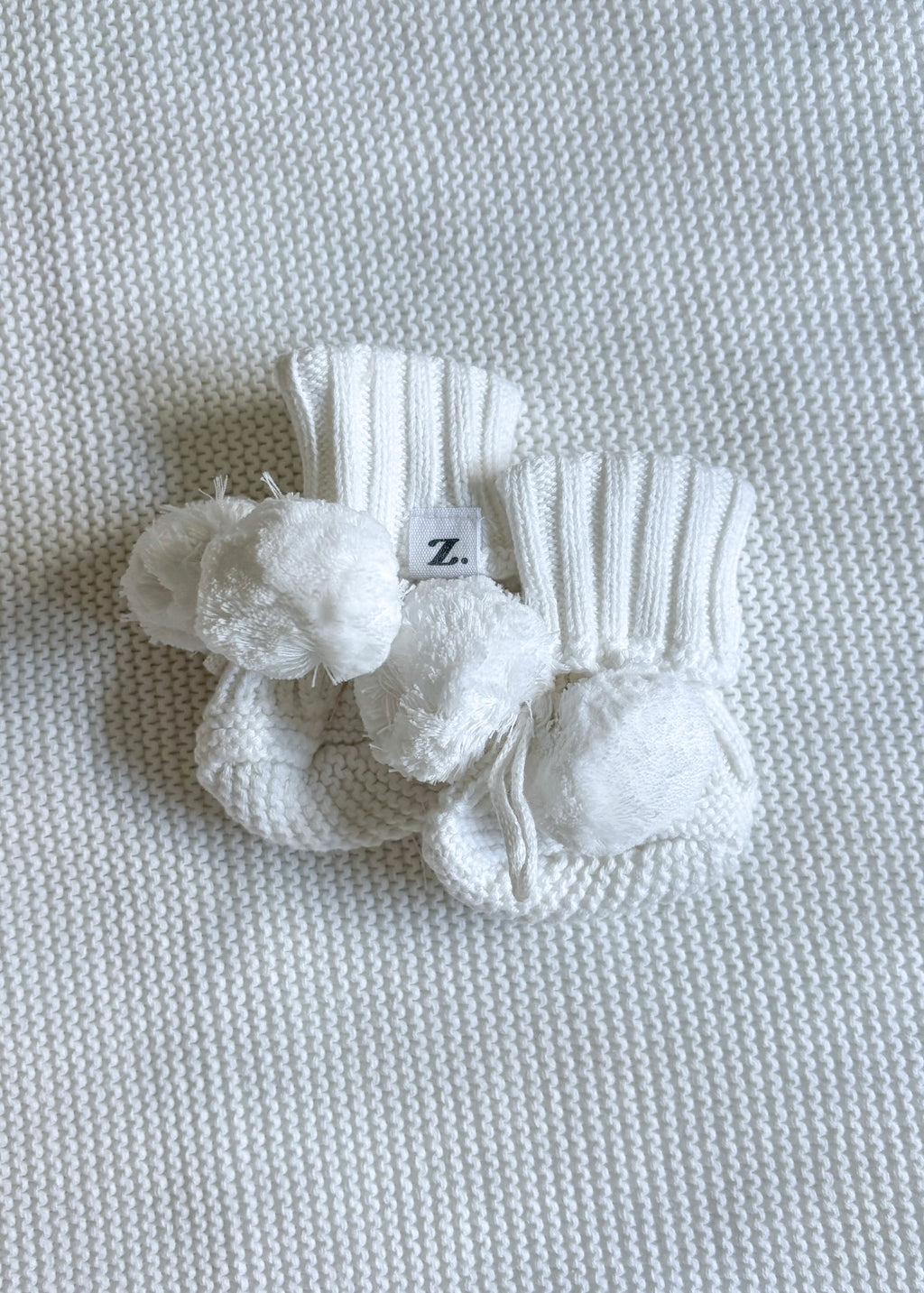 Pom Pom Booties - Milk