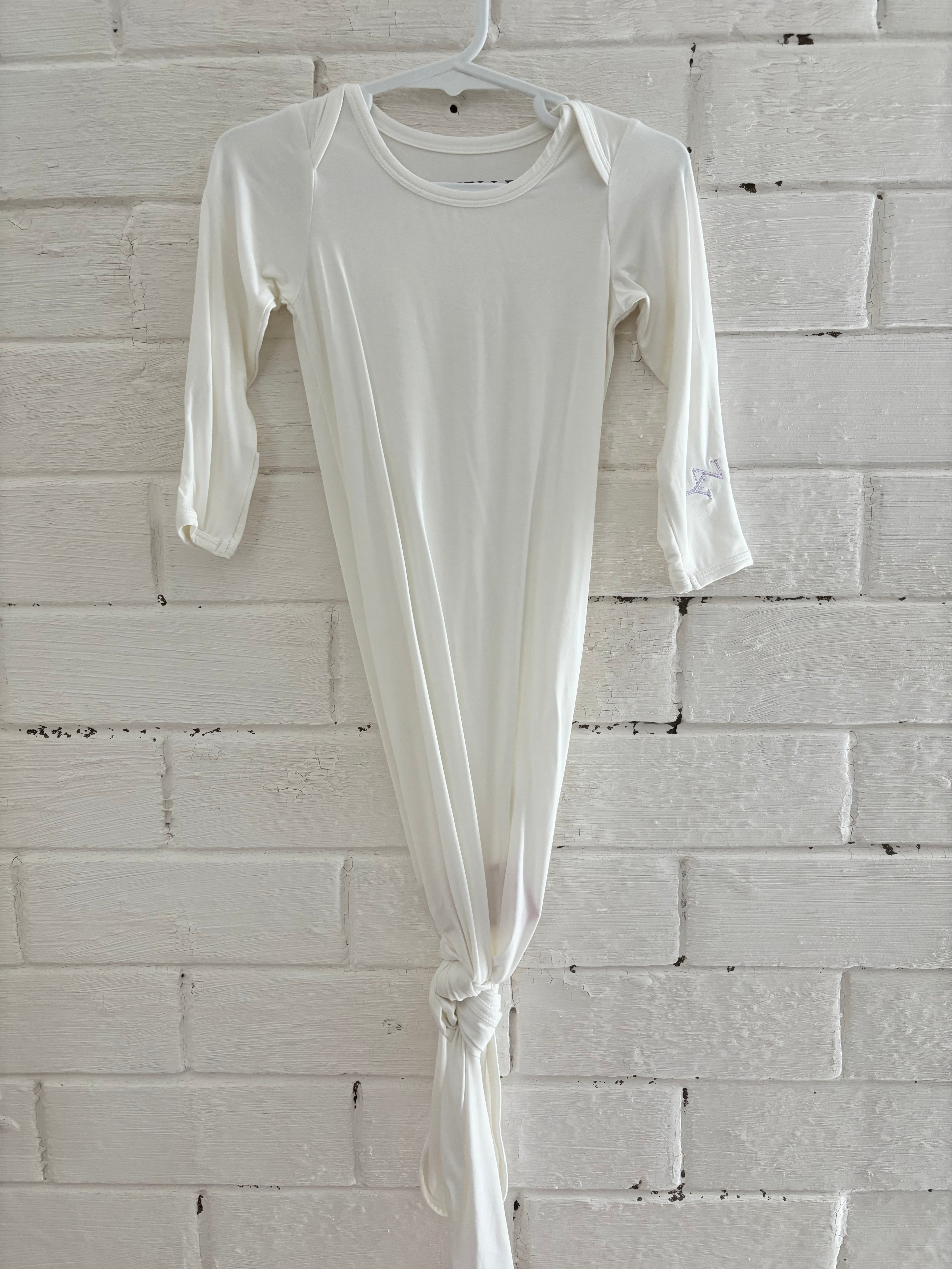 Knotted Gown - White