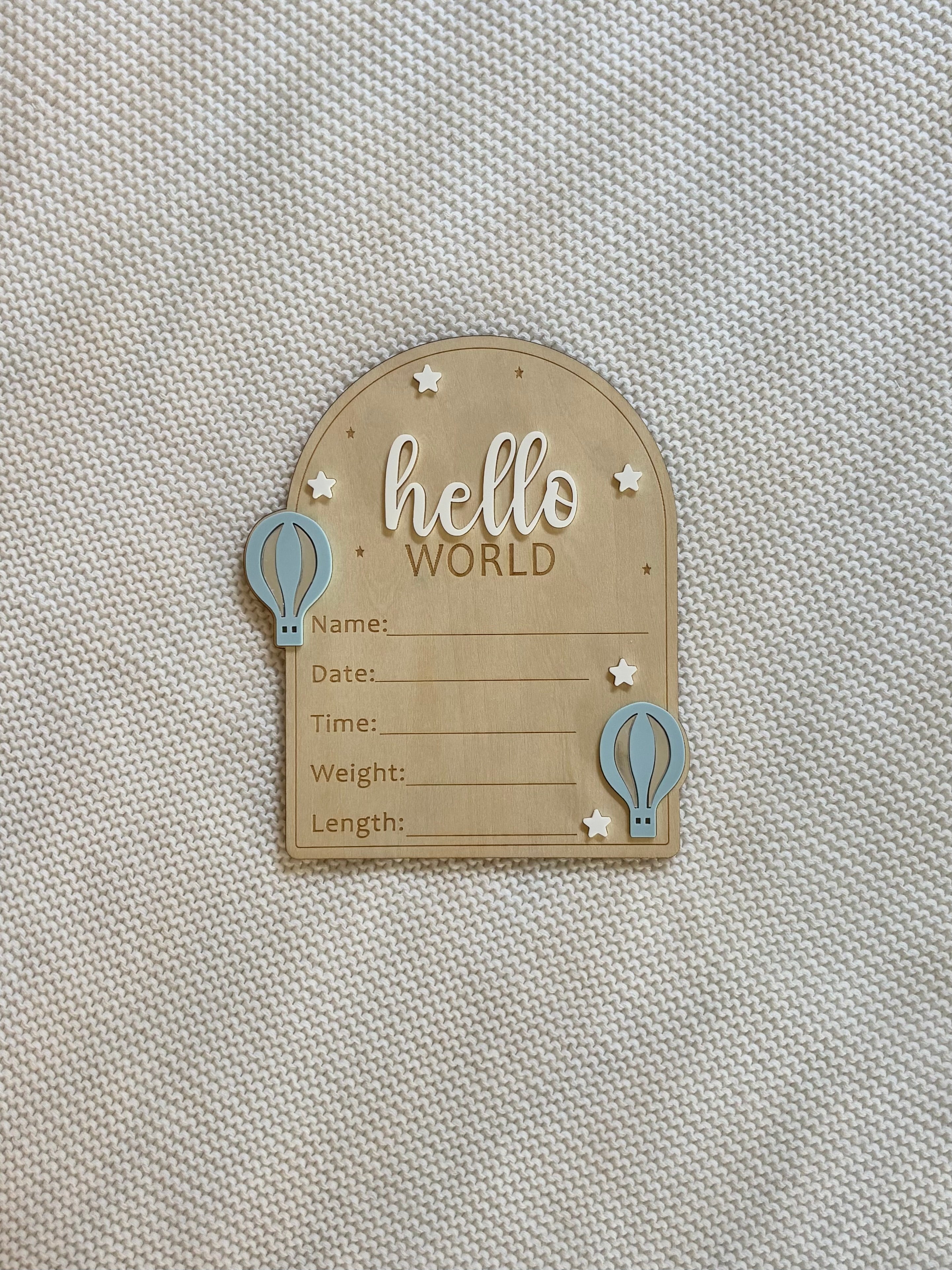 Announcement Plaque - Baby Boy
