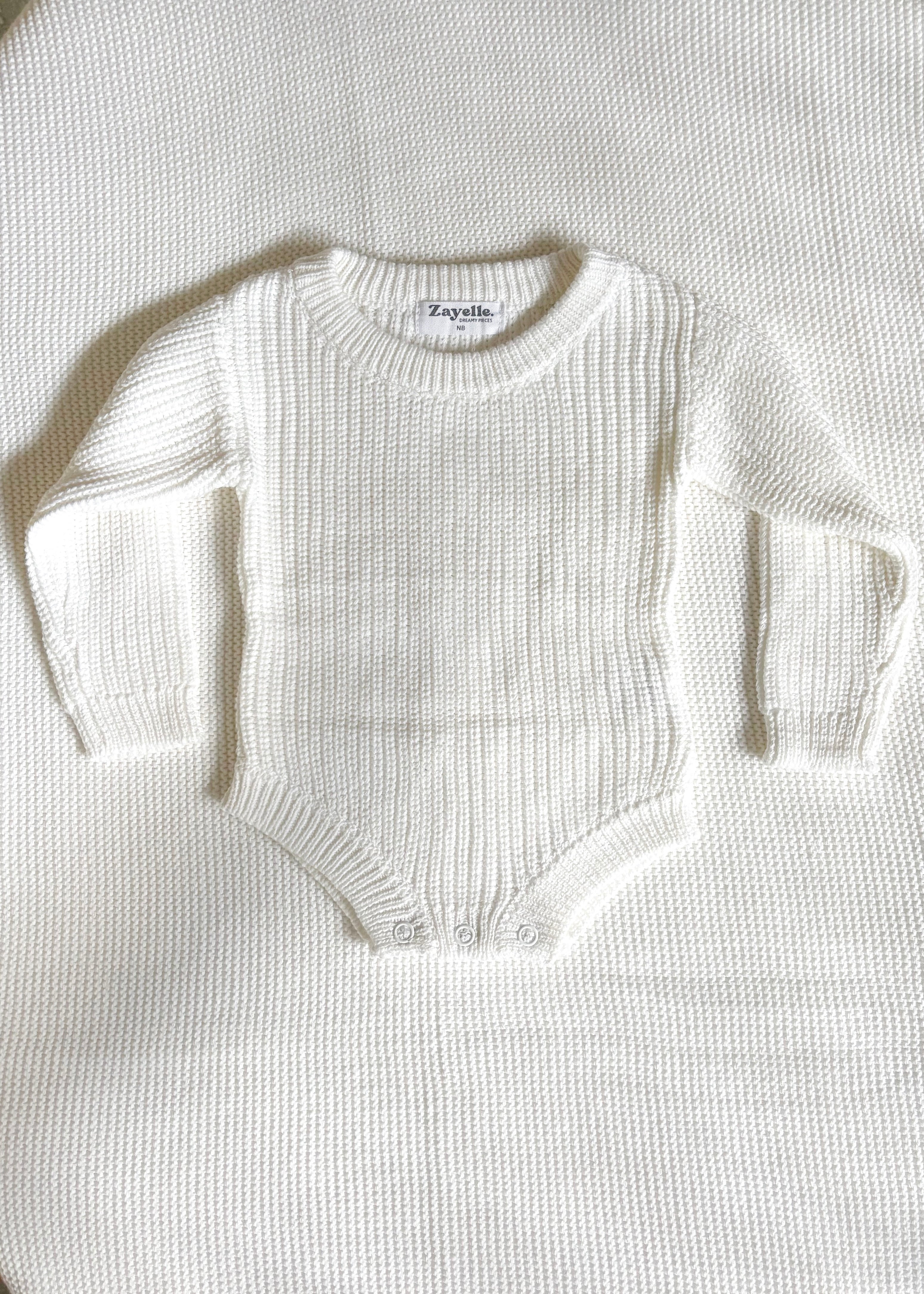 Knitted Bodysuit - Milk
