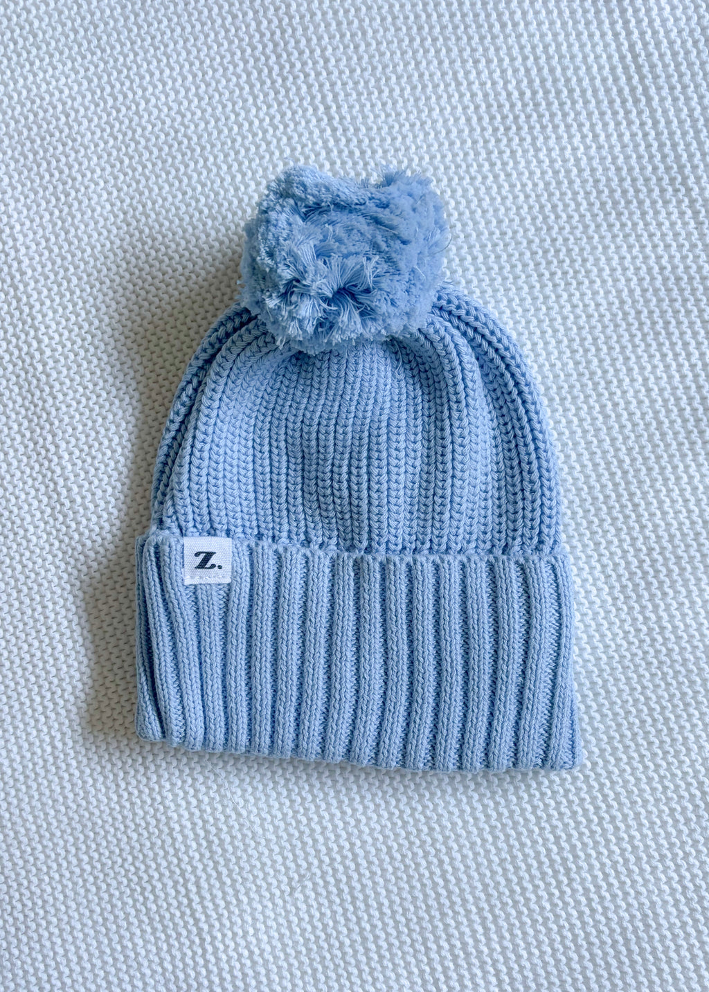 Pom Pom Beanie - Blue