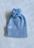 Pom Pom Beanie - Blue