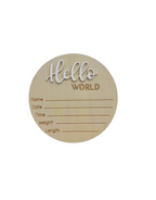 Hello World Announcement Plaque