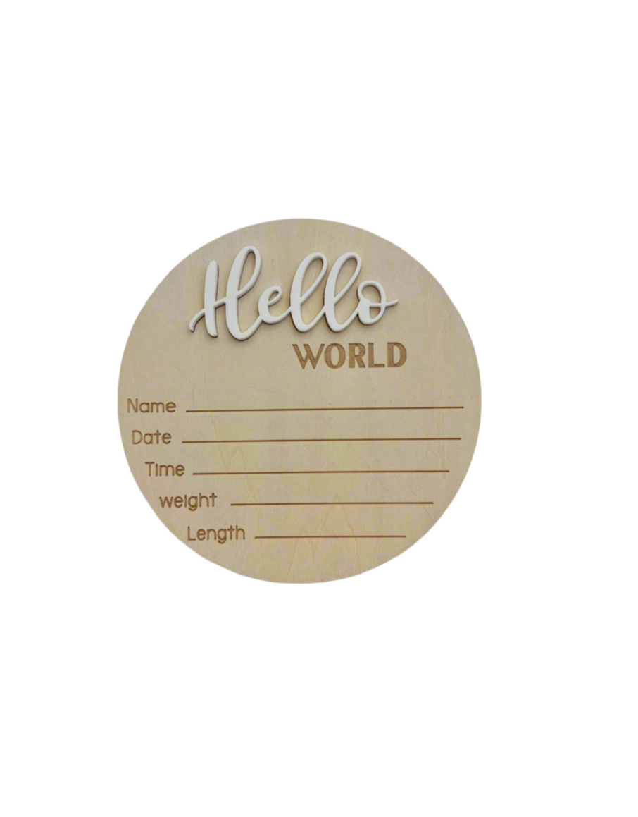 Hello World Announcement Plaque