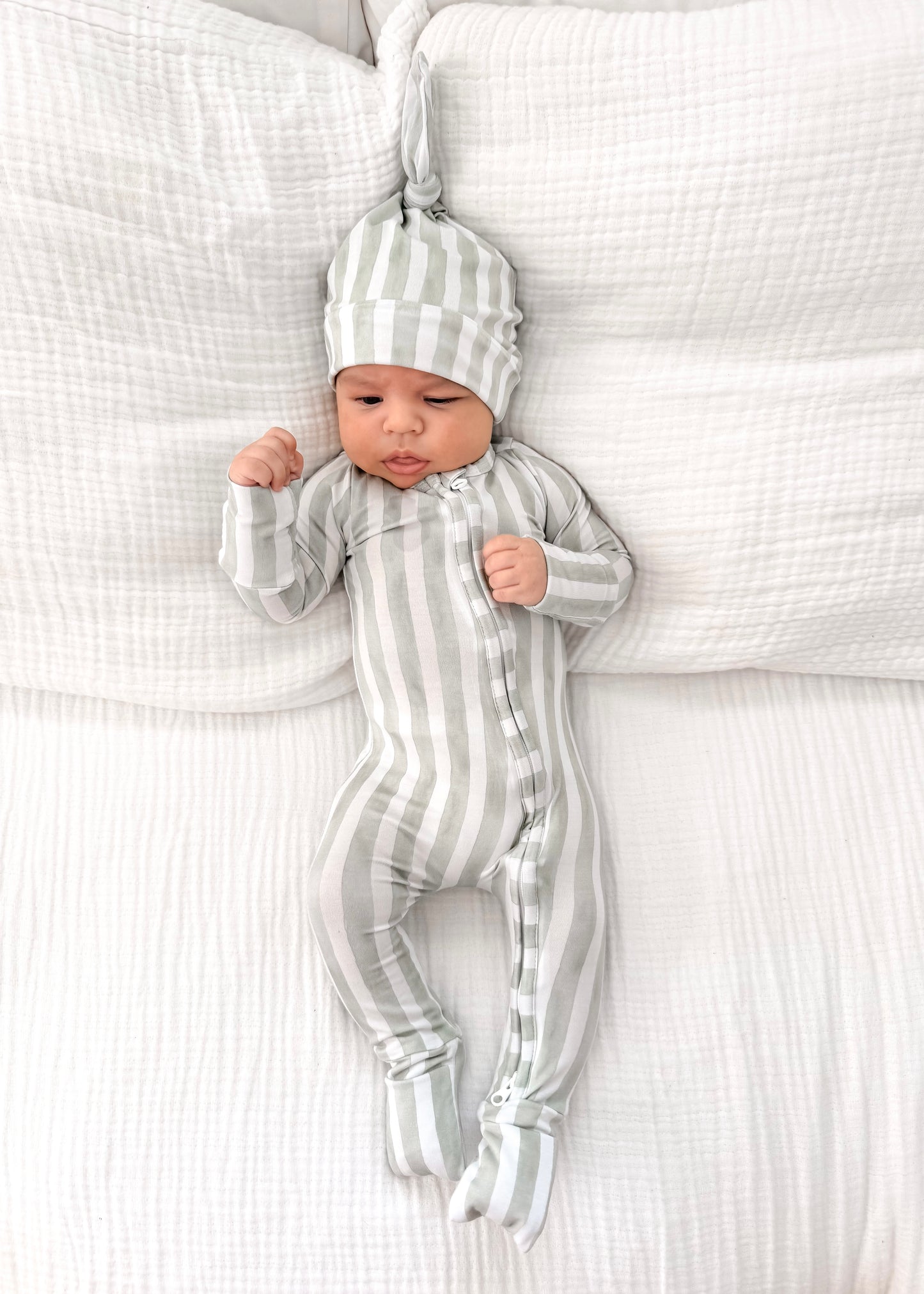 Sage Stripe - Growsuit