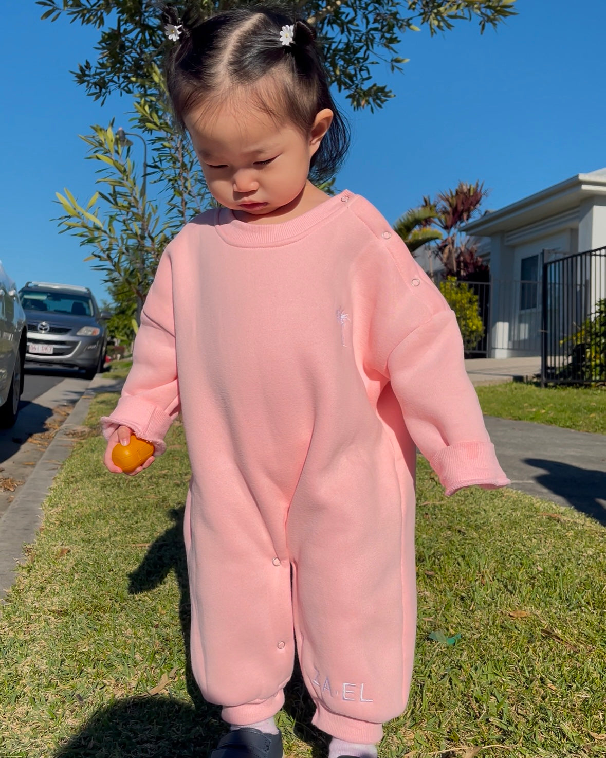 Pink Tracksuit Romper