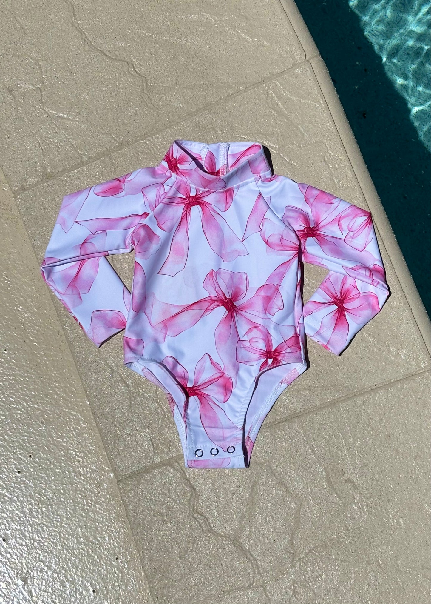 Bows - Long Sleeve Swimsuit