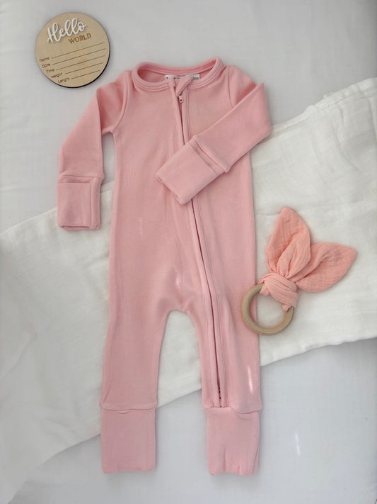 Strawberry Milkshake - Suede Growsuit